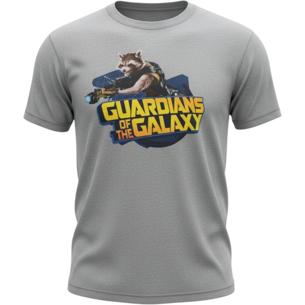 Marvel Guardians of the Galaxy Rocket Raccoon Gray Graphic T-Shirt Mens Medium